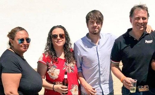 Miembros de la agrupación local de Ciudadanos en Medina del Campo. A la derecha, el coordinador de la Junta Directiva, David Blanco. /	TWITTER CS MEDINA